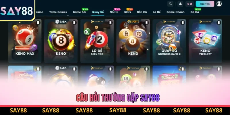 Tổng hợp câu hỏi thường gặp từ người chơi Say88 Tổng hợp câu hỏi thường gặp từ người chơi Say88